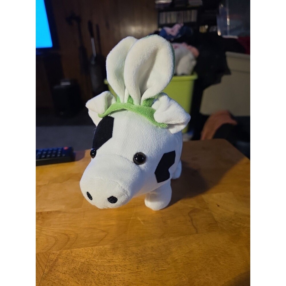 Hug Fun Soccer Ball Pig Plush with Green Easter Bunny Ears Football